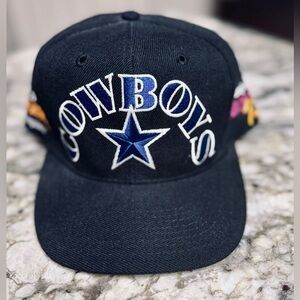 Dallas Cowboys NFL Team Annco Super Bowl Snapback Cap Hat Vtg 90s RARE